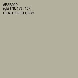 #B3B09D - Heathered Gray Color Image