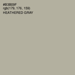 #B3B09F - Heathered Gray Color Image