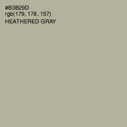 #B3B29D - Heathered Gray Color Image