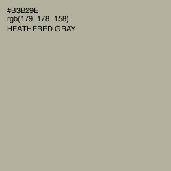 #B3B29E - Heathered Gray Color Image