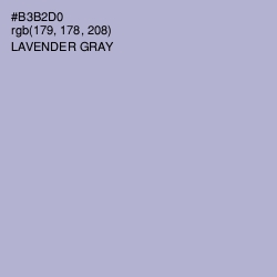 #B3B2D0 - Lavender Gray Color Image