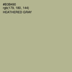 #B3B490 - Heathered Gray Color Image