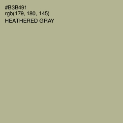 #B3B491 - Heathered Gray Color Image