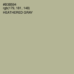 #B3B594 - Heathered Gray Color Image