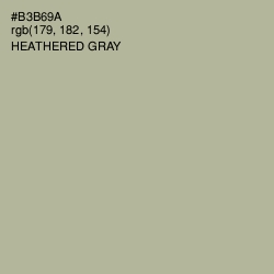 #B3B69A - Heathered Gray Color Image