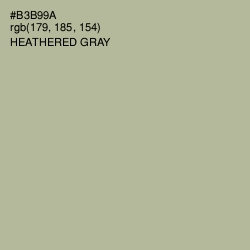 #B3B99A - Heathered Gray Color Image