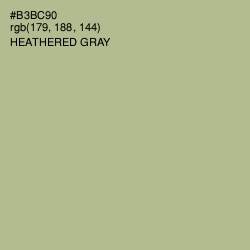 #B3BC90 - Heathered Gray Color Image