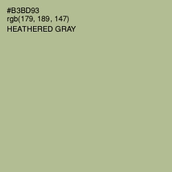 #B3BD93 - Heathered Gray Color Image