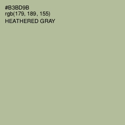 #B3BD9B - Heathered Gray Color Image