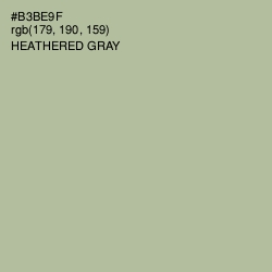 #B3BE9F - Heathered Gray Color Image