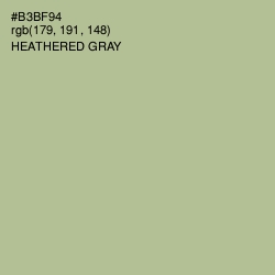 #B3BF94 - Heathered Gray Color Image