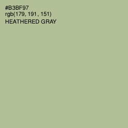 #B3BF97 - Heathered Gray Color Image