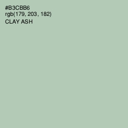 #B3CBB6 - Clay Ash Color Image