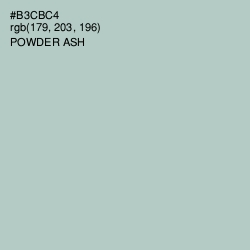 #B3CBC4 - Powder Ash Color Image