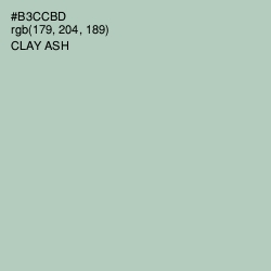 #B3CCBD - Clay Ash Color Image