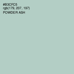 #B3CFC5 - Powder Ash Color Image