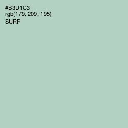 #B3D1C3 - Surf Color Image