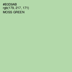 #B3D9AB - Moss Green Color Image