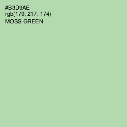 #B3D9AE - Moss Green Color Image