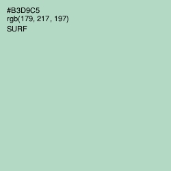 #B3D9C5 - Surf Color Image