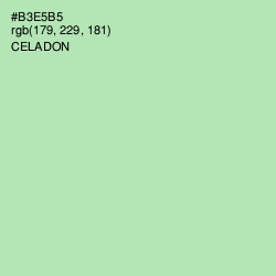 #B3E5B5 - Celadon Color Image