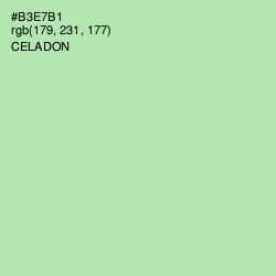 #B3E7B1 - Celadon Color Image