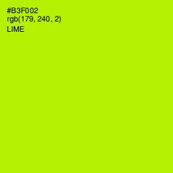 #B3F002 - Lime Color Image