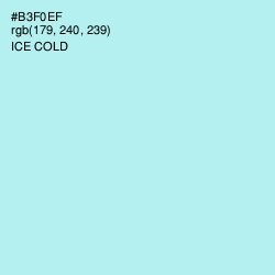 #B3F0EF - Ice Cold Color Image