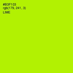 #B3F103 - Lime Color Image