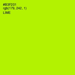 #B3F201 - Lime Color Image