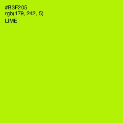 #B3F205 - Lime Color Image