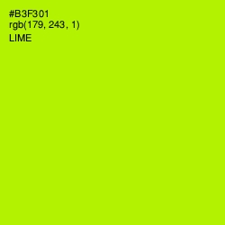 #B3F301 - Lime Color Image