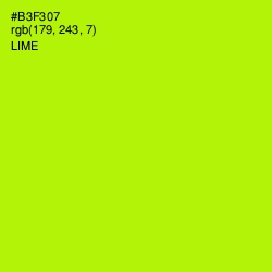 #B3F307 - Lime Color Image