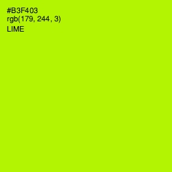 #B3F403 - Lime Color Image