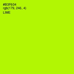#B3F604 - Lime Color Image