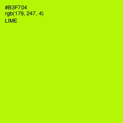 #B3F704 - Lime Color Image
