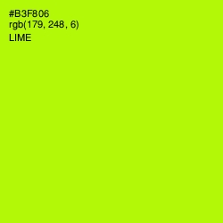#B3F806 - Lime Color Image