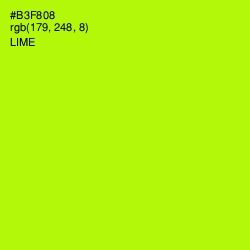 #B3F808 - Lime Color Image