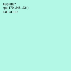 #B3F8E7 - Ice Cold Color Image