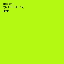 #B3F911 - Lime Color Image