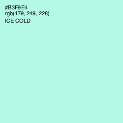 #B3F9E4 - Ice Cold Color Image