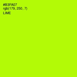 #B3FA07 - Lime Color Image