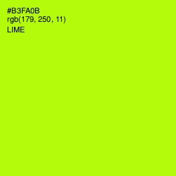 #B3FA0B - Lime Color Image