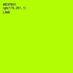 #B3FB01 - Lime Color Image