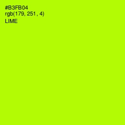 #B3FB04 - Lime Color Image