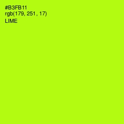 #B3FB11 - Lime Color Image