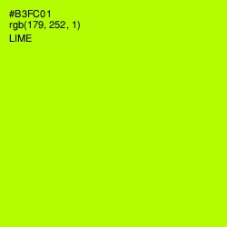 #B3FC01 - Lime Color Image