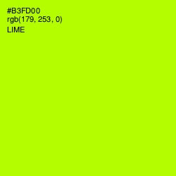 #B3FD00 - Lime Color Image