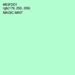 #B3FDD1 - Magic Mint Color Image