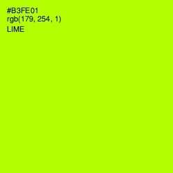 #B3FE01 - Lime Color Image